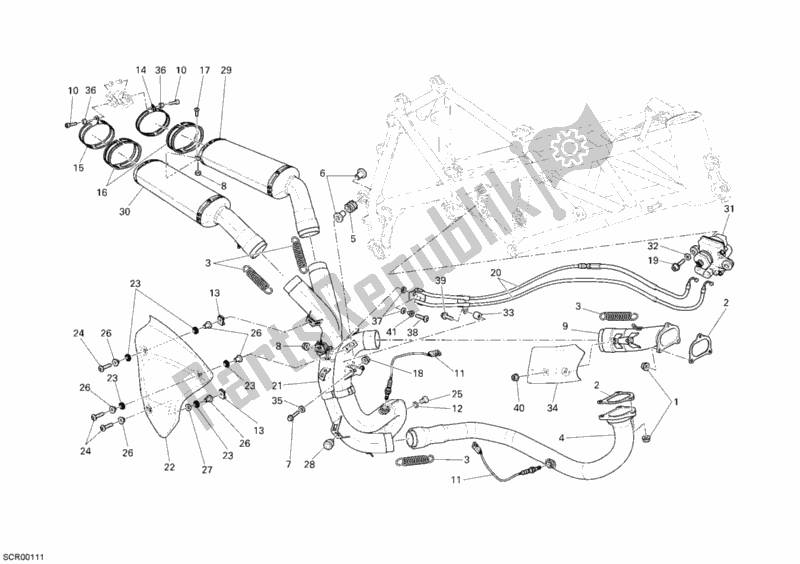 All parts for the Exhaust System of the Ducati Superbike 848 EVO 2012